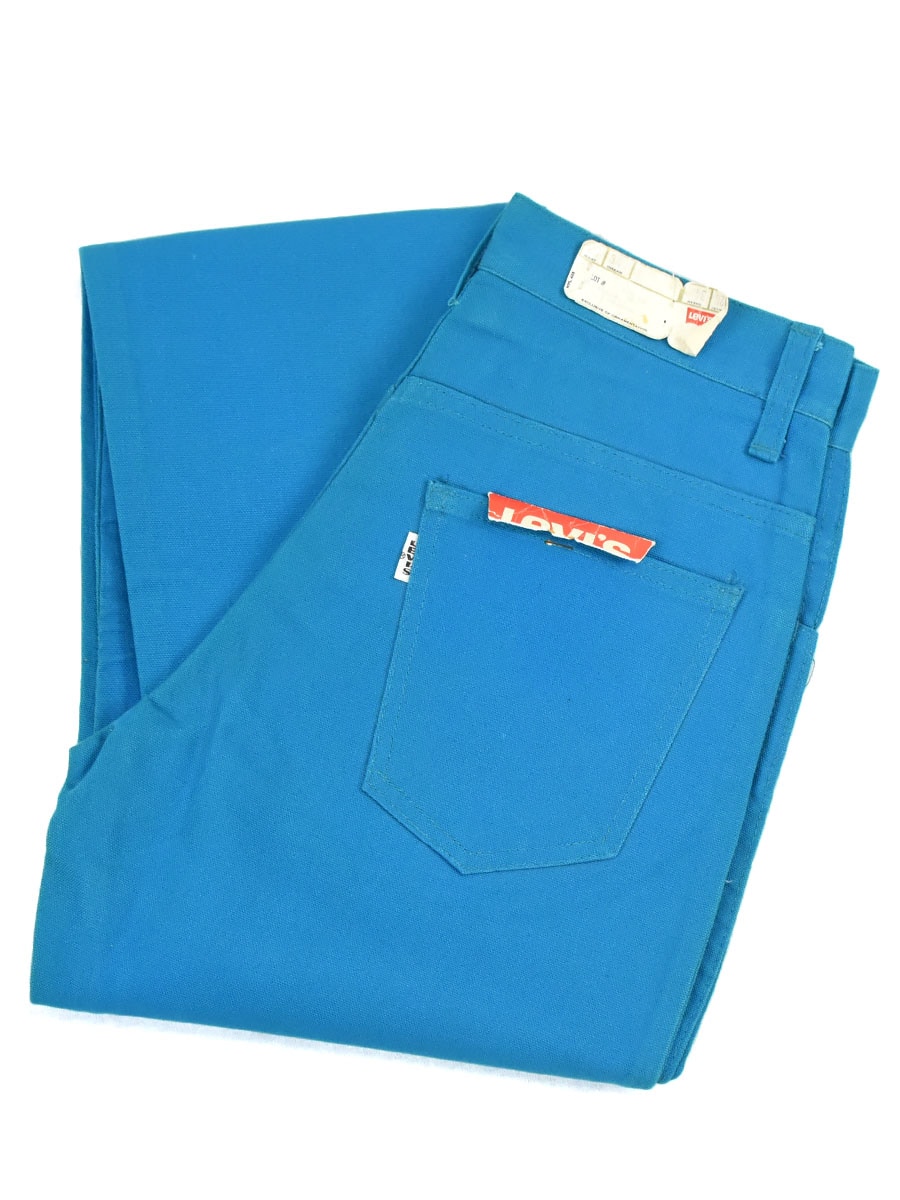 60's～ Levi's 518 BIG-E スリムフィット ターコイズ 表記(28x34) DEAD