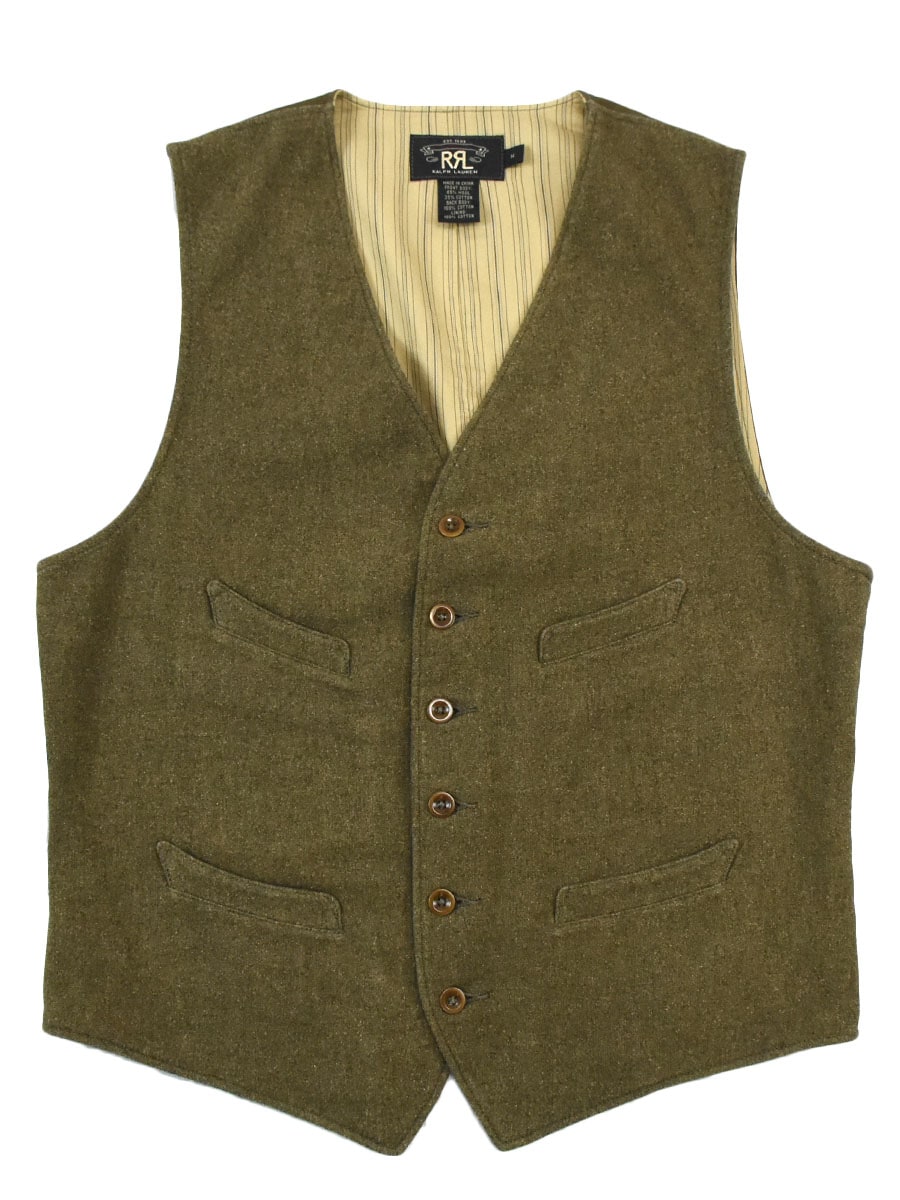 RRL ウール×コットン シンチバック ジレベスト 表記(M)