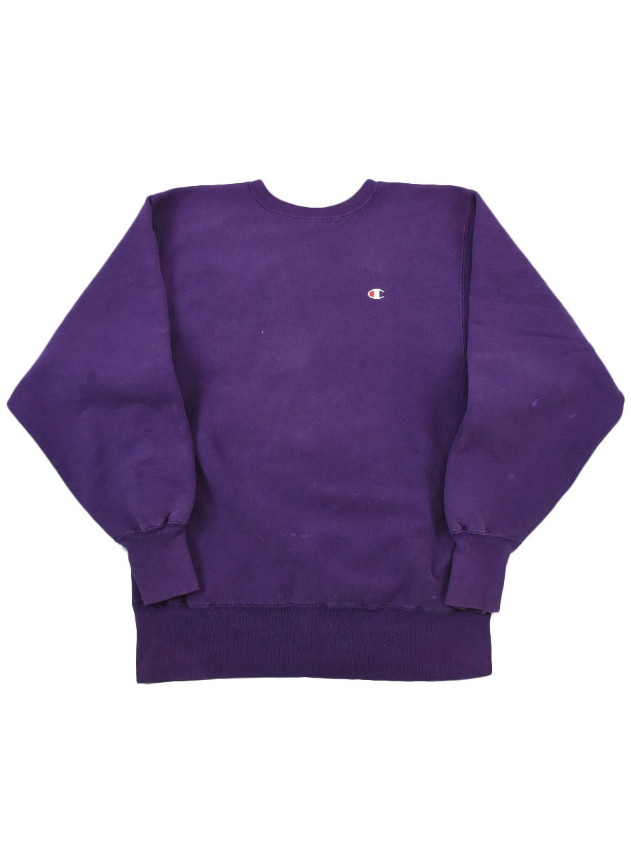 90's 刺繍タグ チャンピオンRW 無地 グレープ 表記(L) USA製