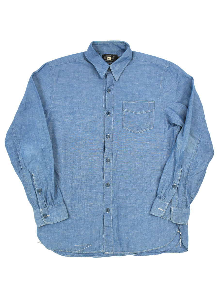 RRL ミリタリールック マチ付き シャンブレーシャツ 表記(M)　