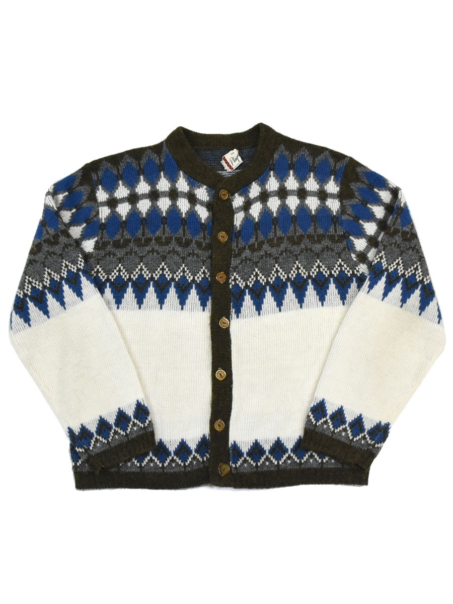 60's The Players アーガイル柄 ニットカーディガン 表記(M)