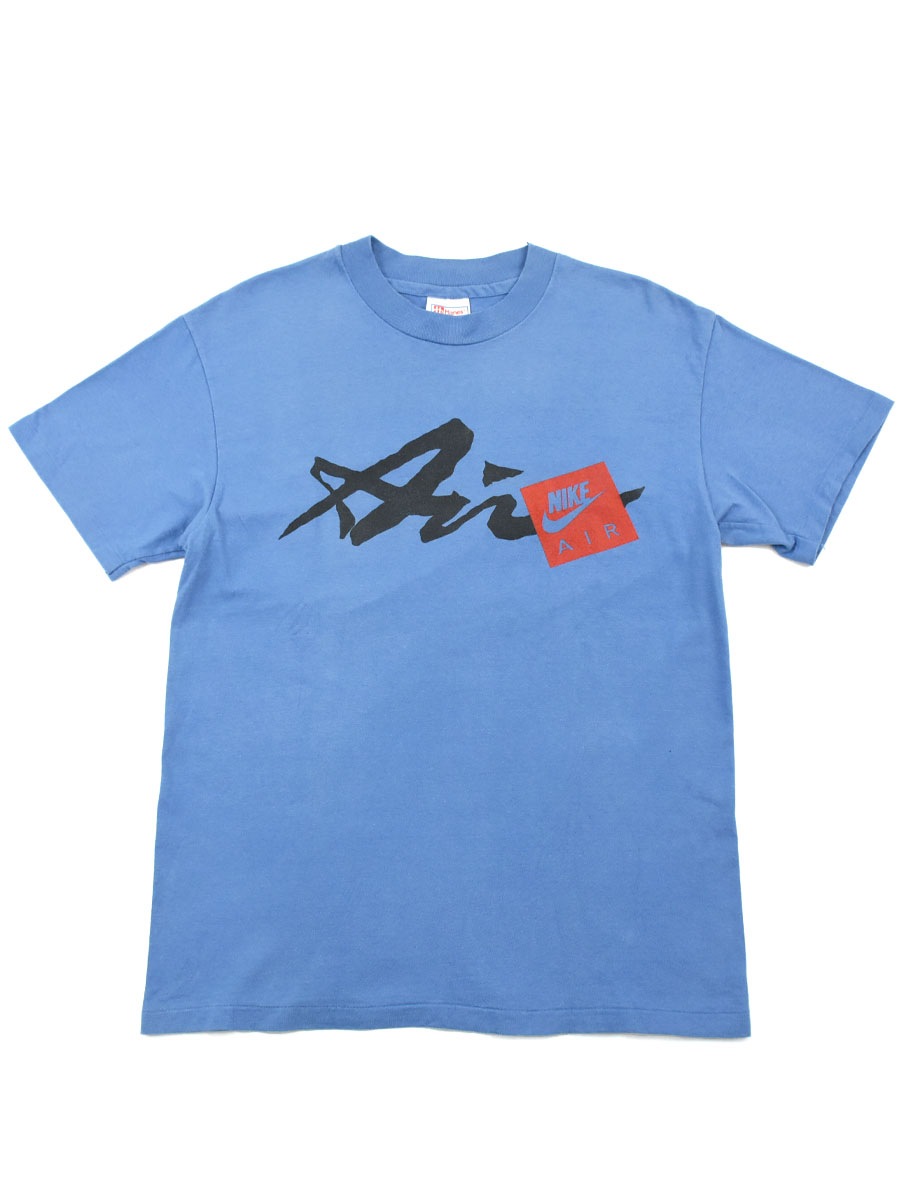 90's Hanes ''NIKE AIR'' 書プリント Tシャツ 表記(M) USA製