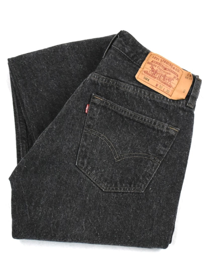 90's Levi's 501 先染めブラック デニムパンツ 表記(32x30) USA製
