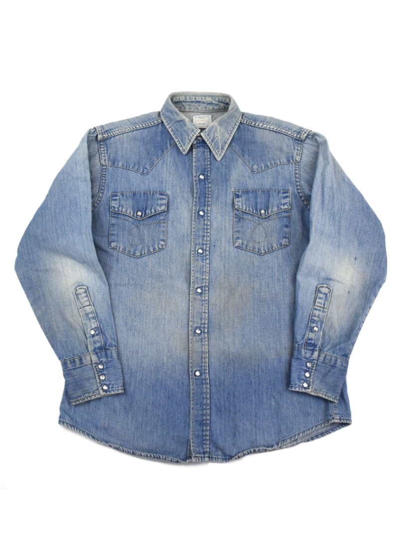 70's BIG MAC デニムウエスタンシャツ 実寸(L位)