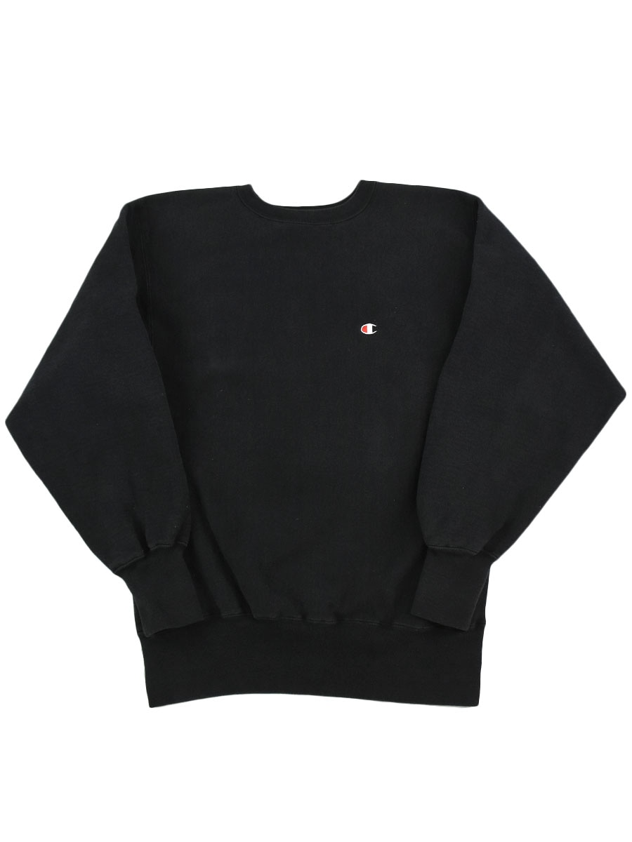 90's 刺繍タグ チャンピオンRW 無地 黒 表記(XL) USA製