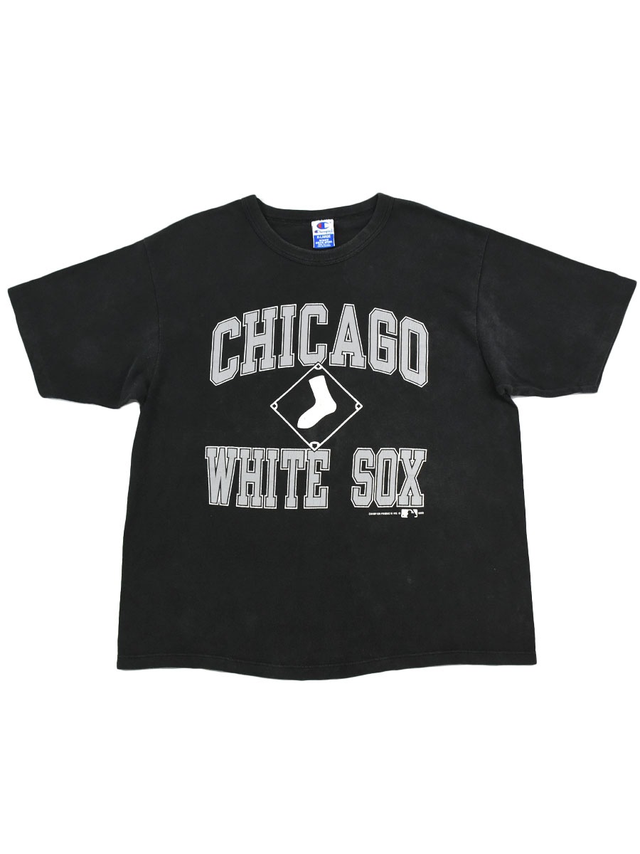 90's チャンピオン ''CHICAGO WHITE SOX'' MLB Tシャツ 表記(XL) USA製 黒