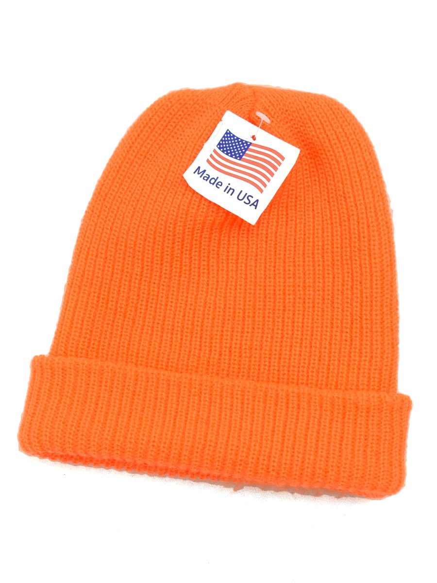 未使用 USA製 ビーニー オレンジ