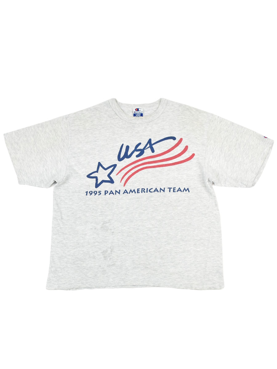 90's チャンピオン ''1995 PAN AMERICAN TEAM'' 両面プリント Tシャツ 表記(L) USA製