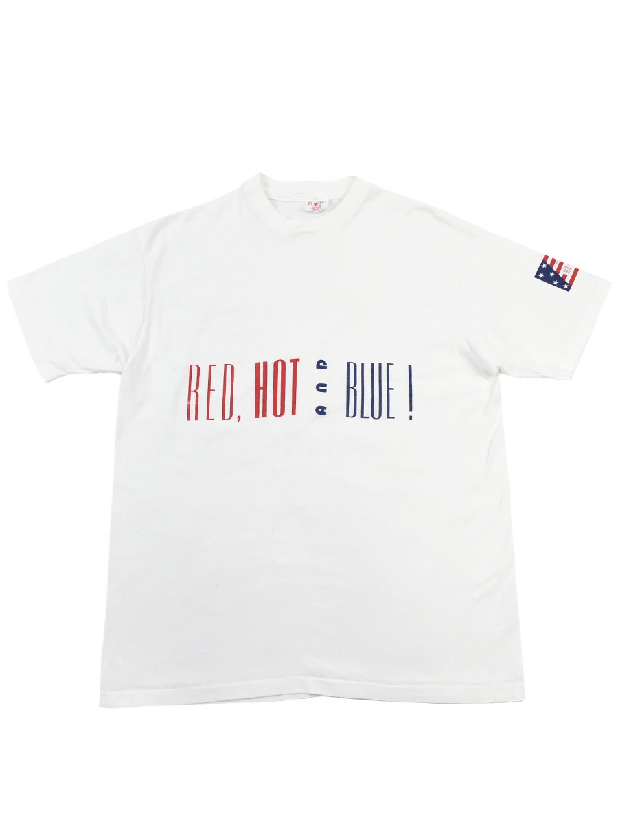 90's ESTEE LAUDER エスティローダー ''RED. HOT AND BLUE!'' Tシャツ 表記(ONE SIZE) USA製