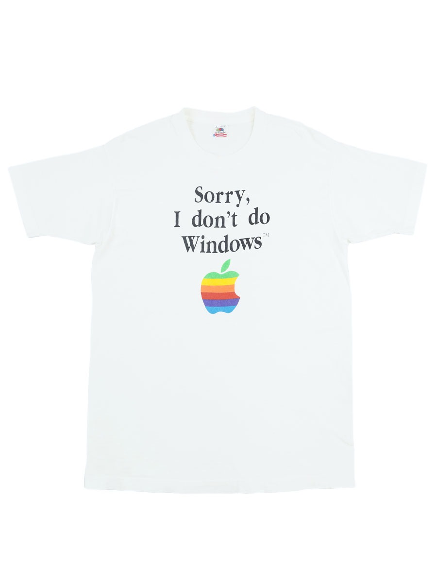 90's FRUIT OF THE LOOM ''APPLE'' Tシャツ 白ボディ 表記(L) USA製