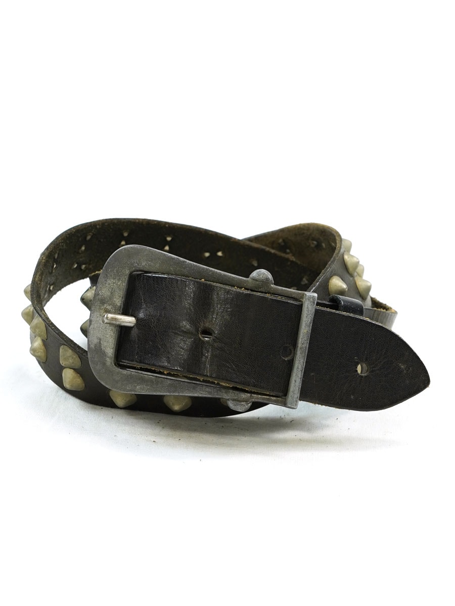 OLD コーンスタッズ レザーベルト 実寸(38)