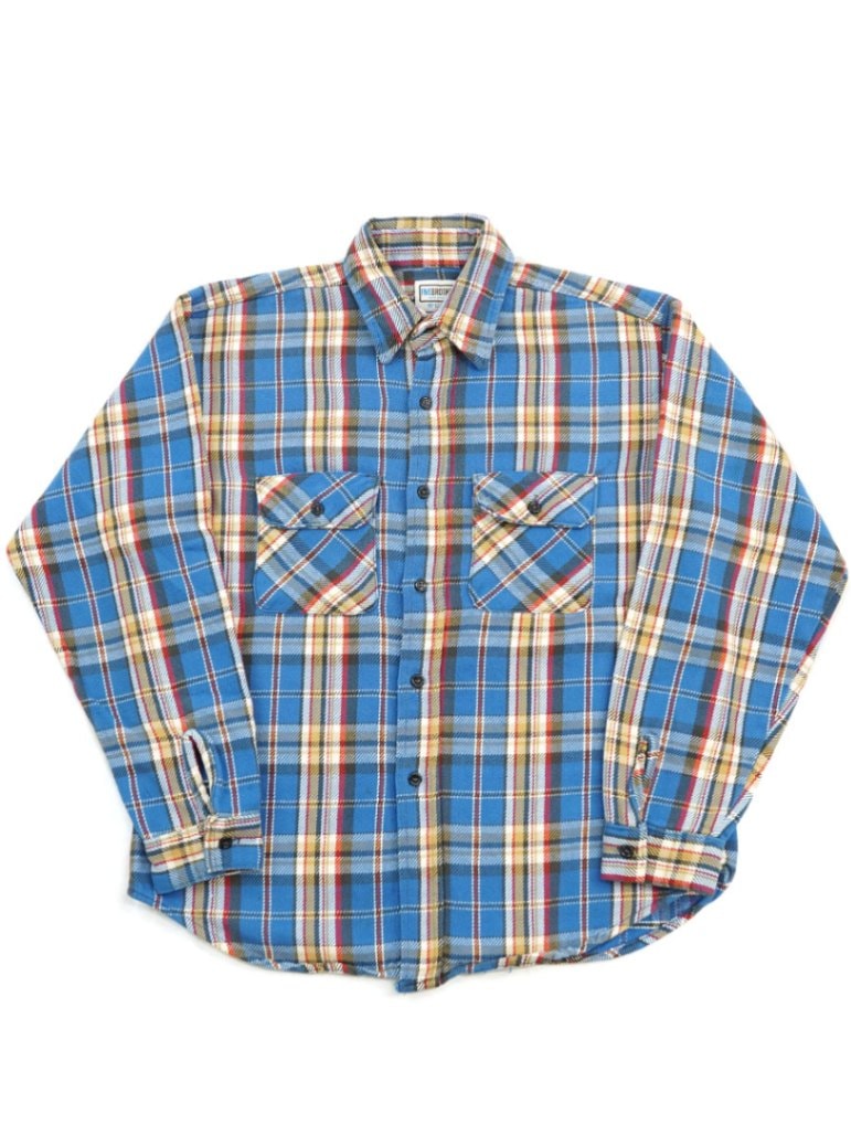 80's FIVEBROTHER 好配色チェック フランネルシャツ 表記(L) USA製