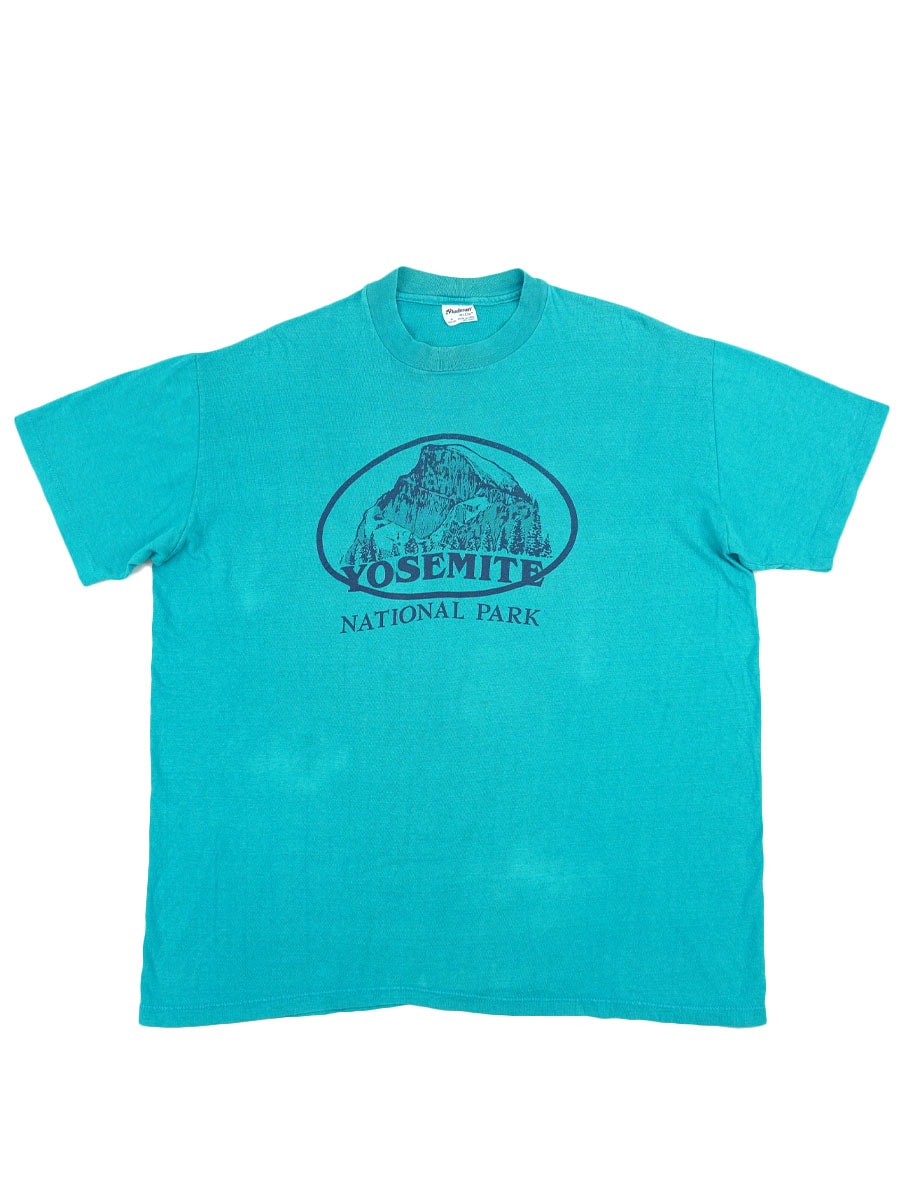 90's Stedman ''YOSEMITE'' 両面プリントTシャツ ターコイズブルー 表記(XL) USA製