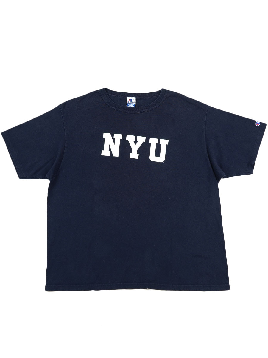 90's チャンピオン ''NYU'' 100%コットンTシャツ 表記(XXL) USA製