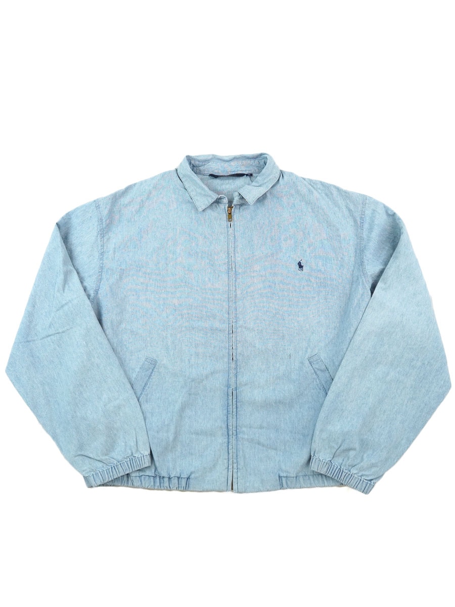 80's ラルフローレン シャンブレー スウィングトップ 表記(L) USA製