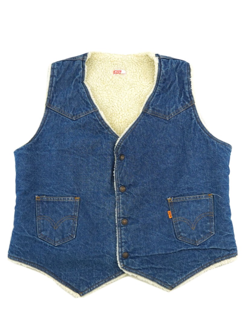 70's Levi's 60607 デニムボアベスト 表記(XL)
