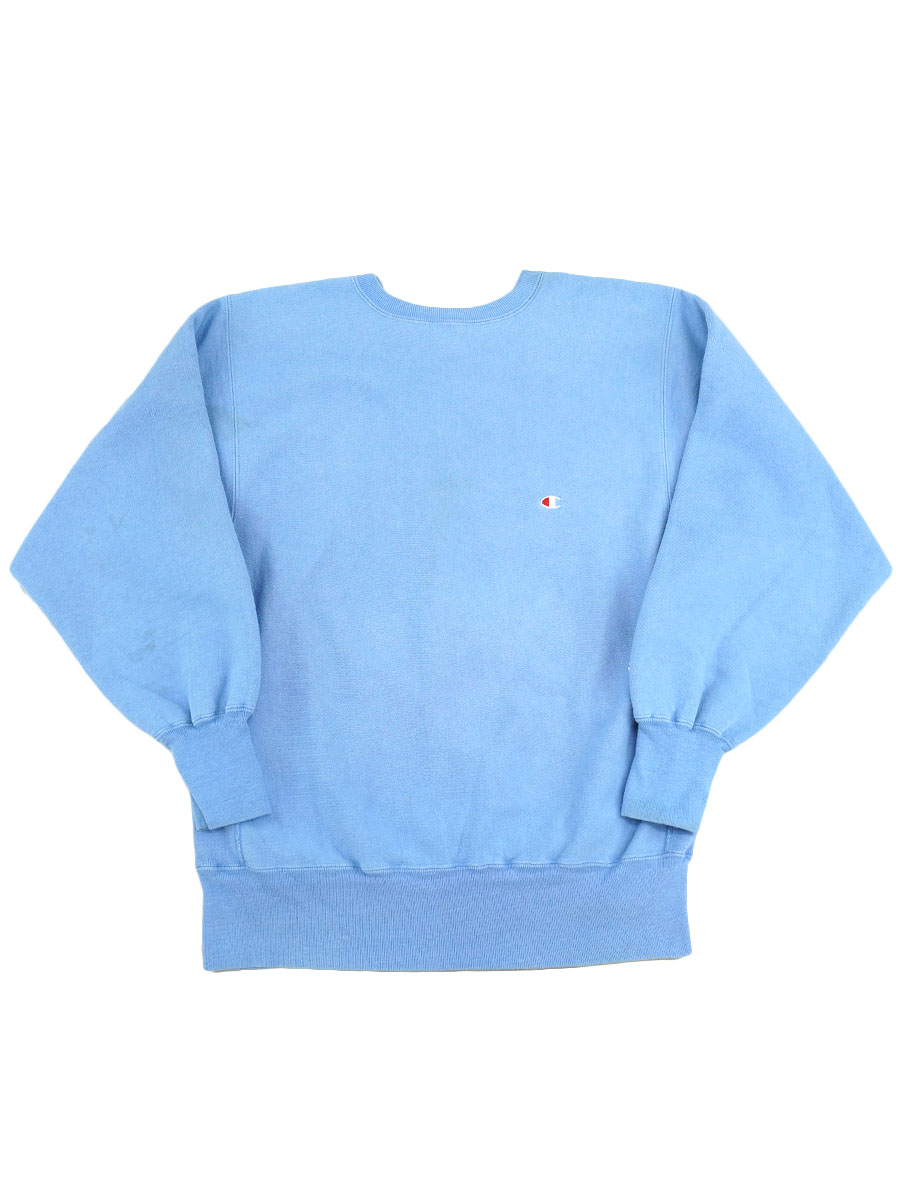 90's 刺繍タグ チャンピオンRW 無地 スカイブルー 表記(XL) USA製 レアカラー