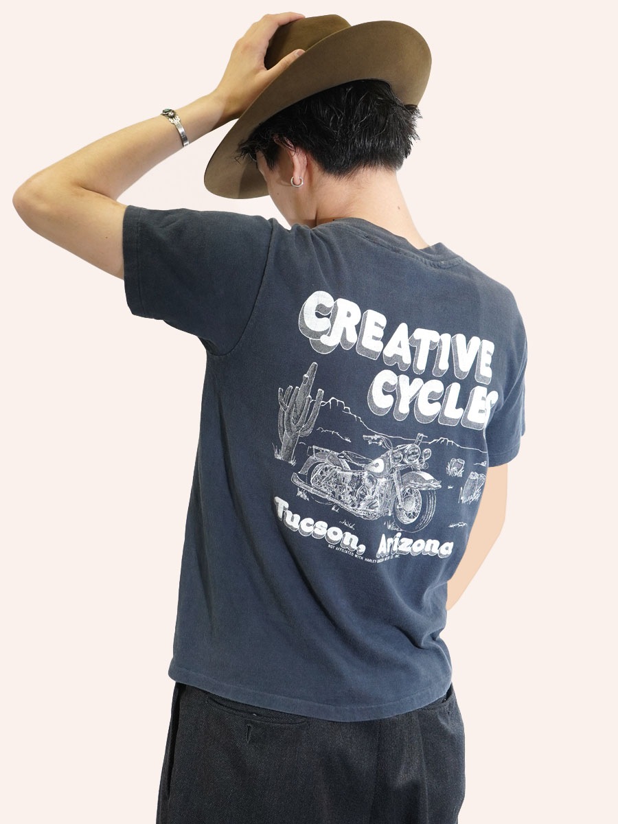 m*8様 80s/hanes/ハーレーダビッドソン/Tシャツ/XL/サンフェード 80s Hanes ビンテージ ハーレーダビッドソン Tシャツ サイド