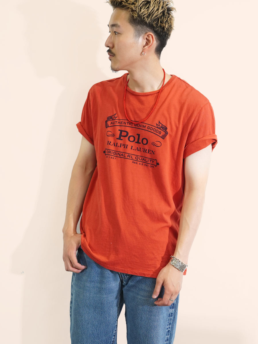 ラルフローレン 染み込み ロゴTシャツ 表記(M)
