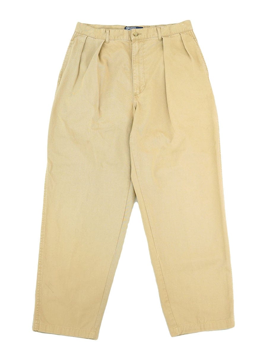 ラルフローレン 2タック チノーズ カーキ表記(34x36) POLO CHINO