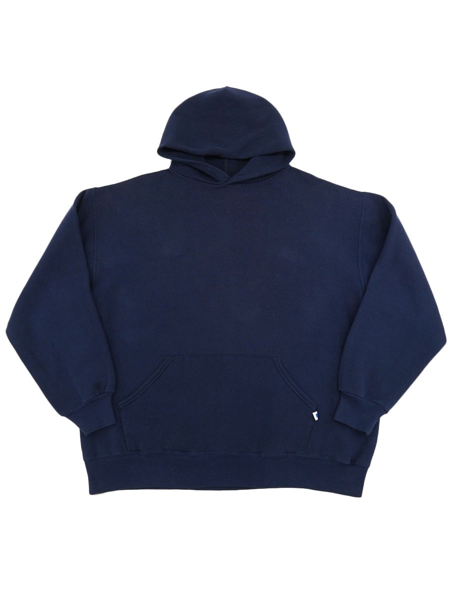 90's RUSSELL ATHLETIC 無地スウェットパーカ ネイビー 表記(XXL) USA製