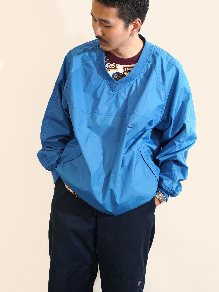 90's～ NIKE スモールスウォッシュ ウォームアップP/O 表記(XL)