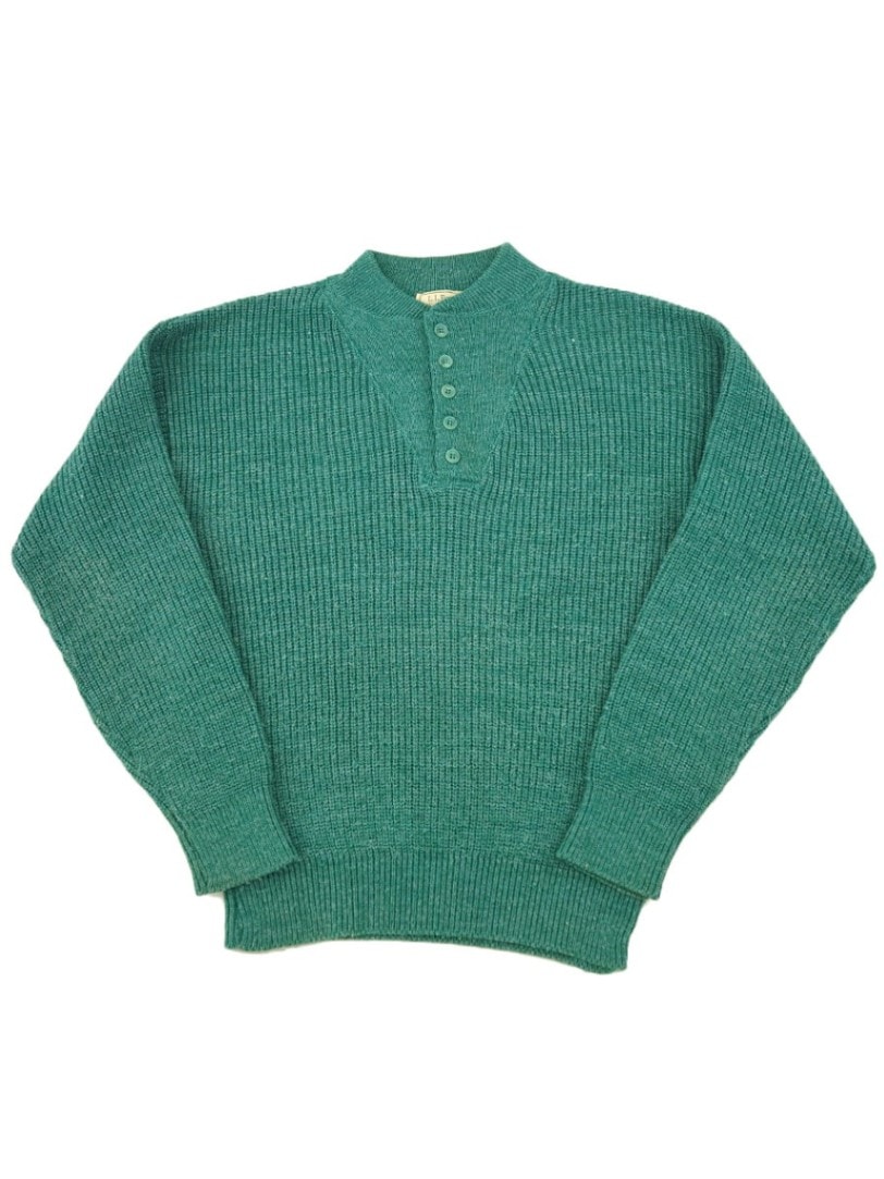古着–70～80s L.L.Bean ヘンリーネック ニット セーター