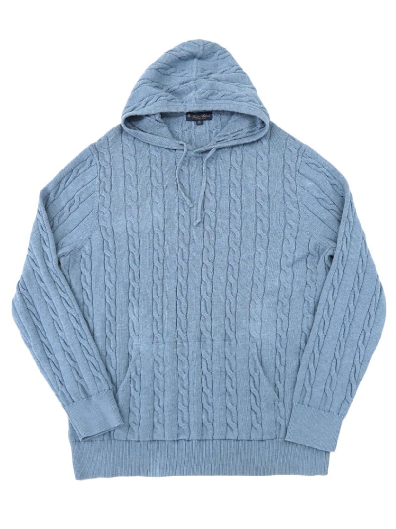 Brooks Brothers 100%コットン ケーブル編み ニットパーカー
