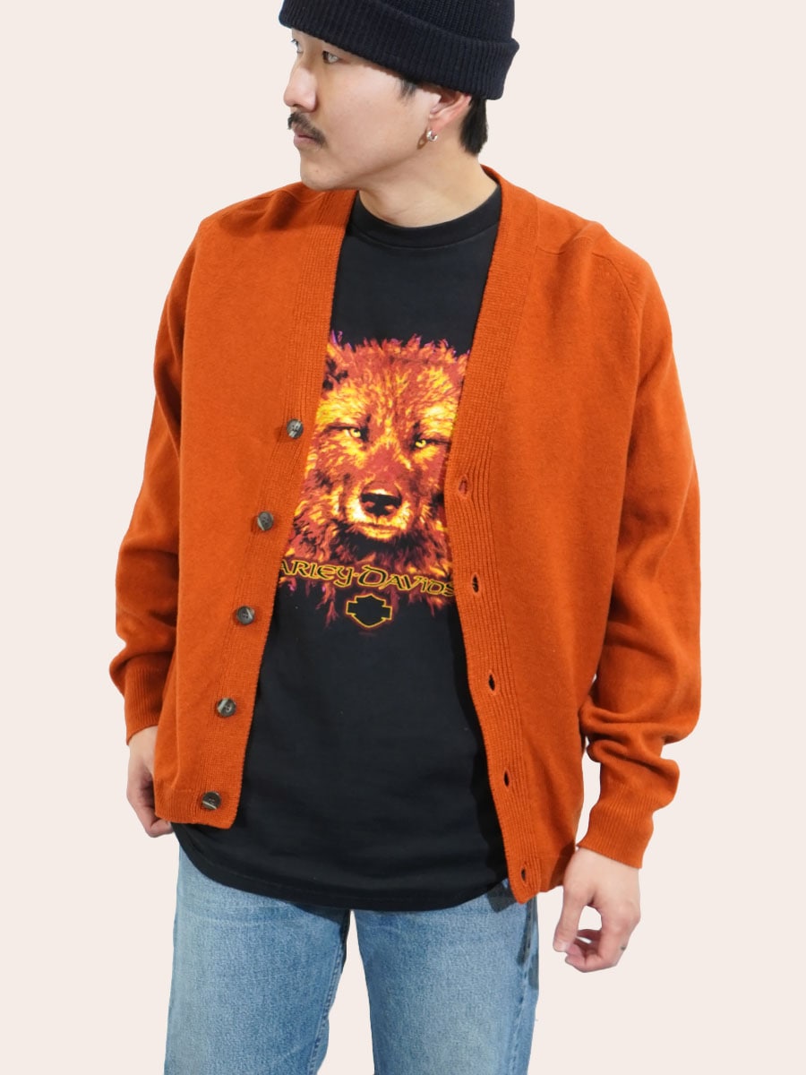 00's H-D ハーレーダヴィッドソン ''ウルフ'' 両面プリント Tシャツ 表記(L) USA製