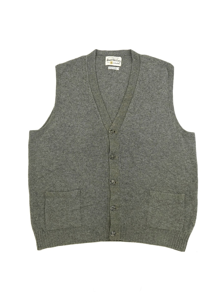 スコットランド製 Marshall Fields Company 100%カシミア ニットベスト 表記(42)