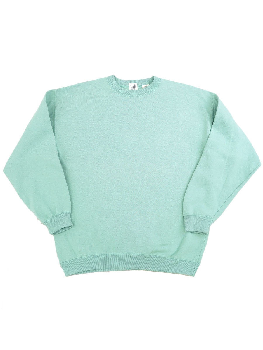 90's～ OLD GAP 無地 クルーネックスウェット 表記(M) ミントブルー