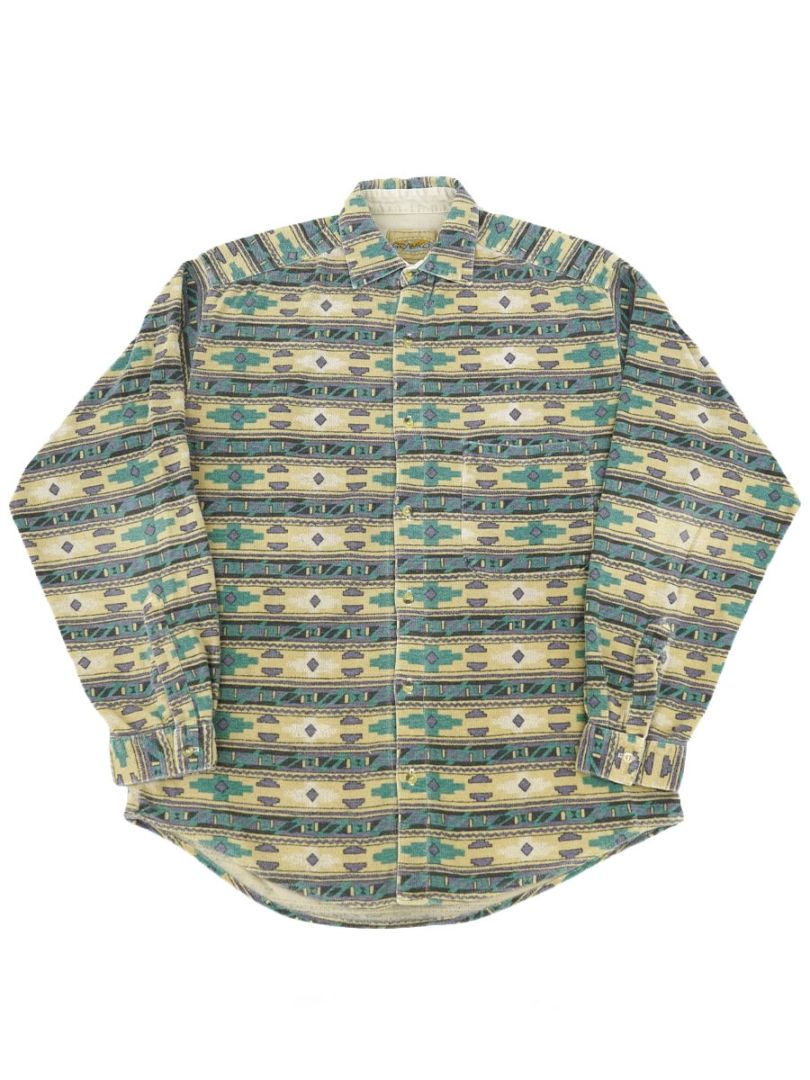 90's GRAMICCI ネイティブ柄 L/Sシャツ 表記(L) USA製