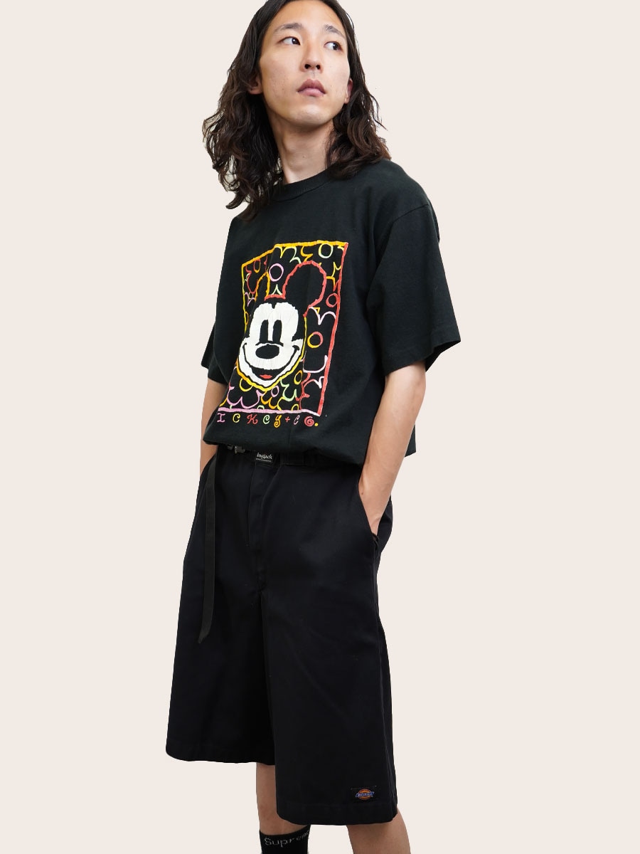 90's Mickey & Co. ミッキーマウス アートTシャツ 実寸(L位)
