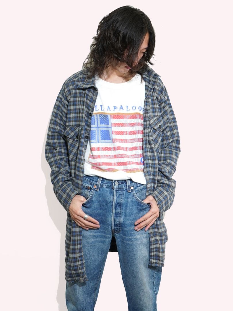 70's～ FROSTPROOF 好配色チェック ライトフランネルシャツ 表記(17-17 1/2)