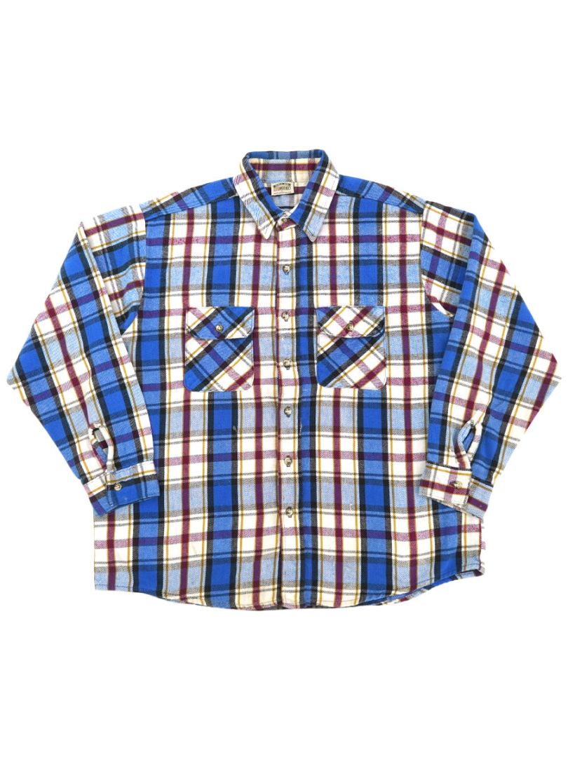 90's FIVEBROTHER 好配色チェック フランネルシャツ 表記(XL)