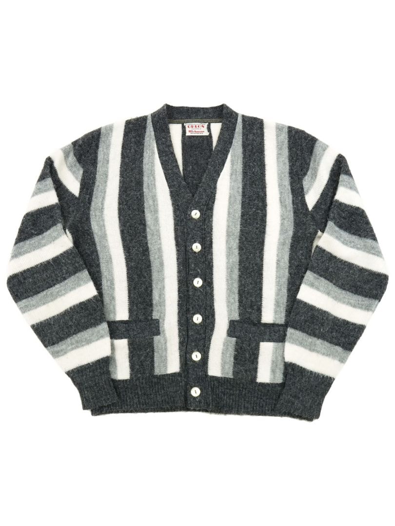 60's Richman Brothers ストライプ柄 アクリルカーディガン 実寸(36位)