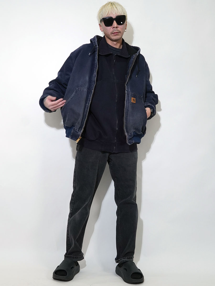 MEXICO製 カーハート アクティブジャケット ネイビー 表記(XL)