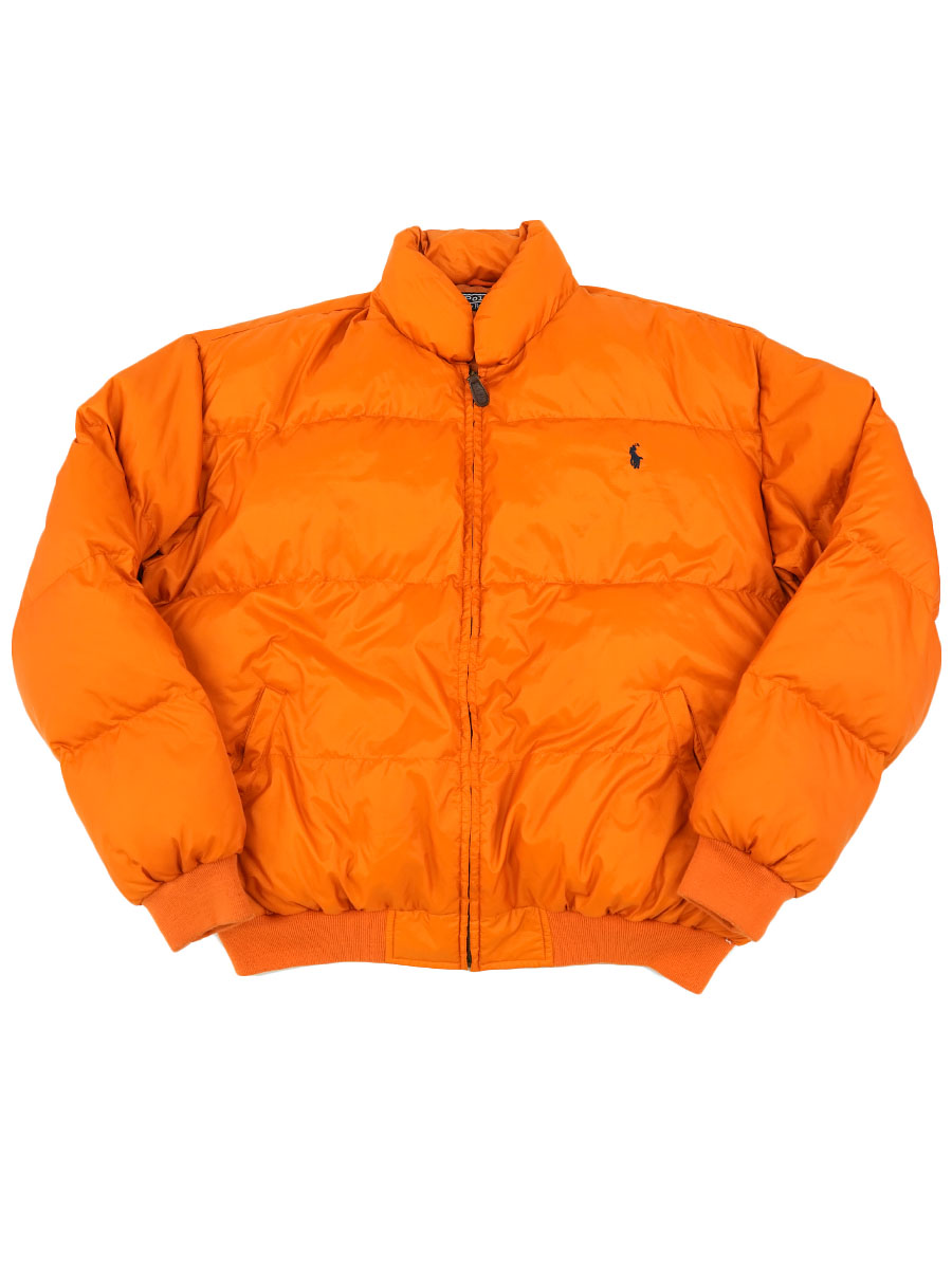 RALPH LAUREN リップストップ ダウンJKT オレンジ 表記(L)