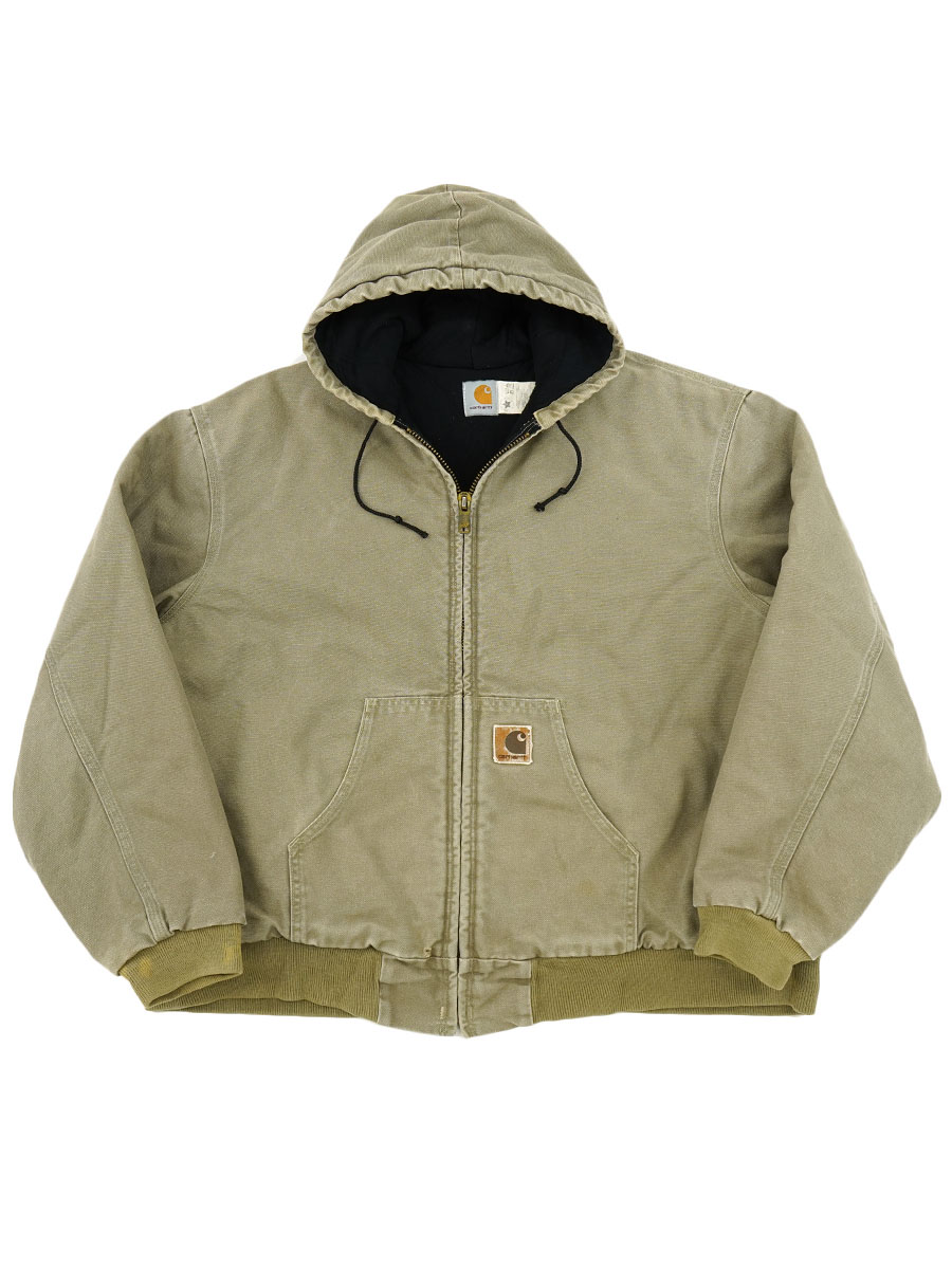 90's Carhartt ダック アクティブパーカー サンド 表記(2XL) USA製