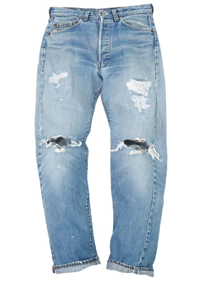 80's Levi's 501 赤耳 デニムパンツ 薄ヒゲ 味あり リペア ダメ―ジ 表記(32x33)