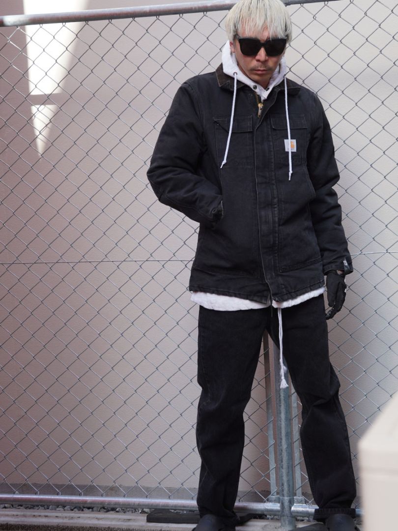 カーハート トラディショナルコート ブラック 実寸(L位)