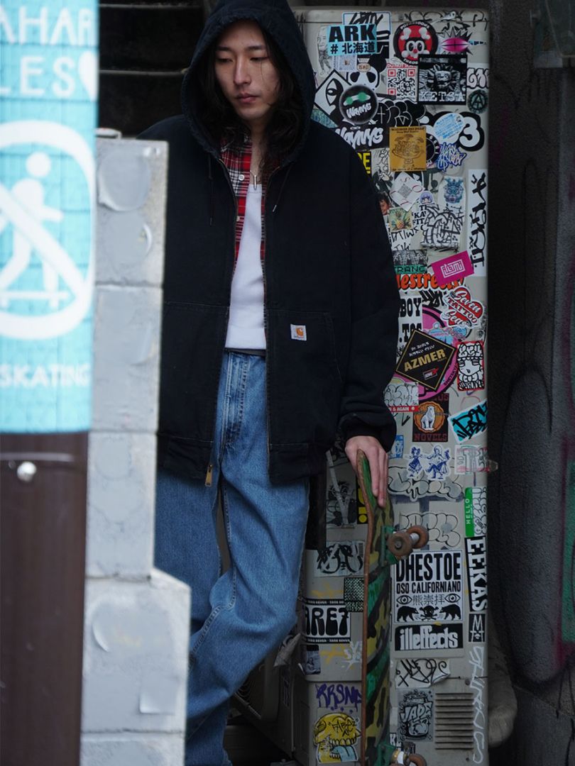 MEXICO製 カーハート アクティブジャケット ブラック 表記(XL)