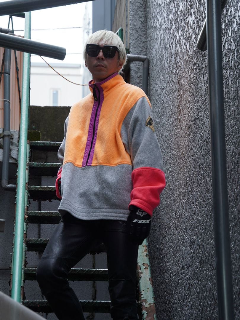 90's OCEAN PACIFIC 好配色 ハーフジップ フリースジャケット 実寸(XL位) 