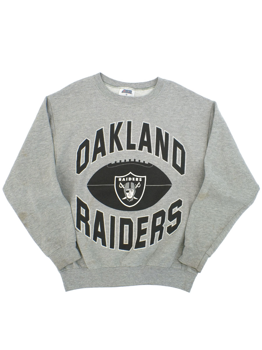 90's CSA ''RAIDERS'' 3段プリント スウェット グレー 表記(M) USA製