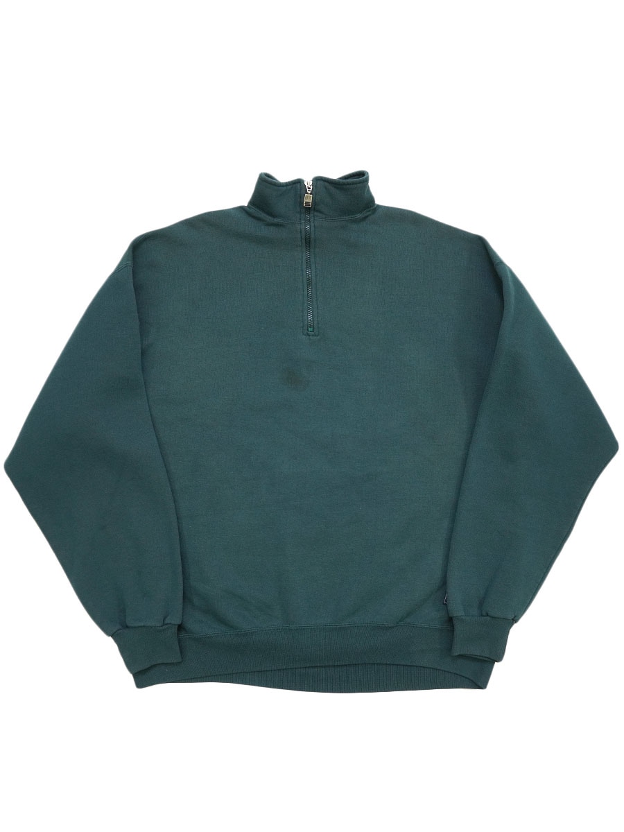 【90's】RUSSEL ATHLETIC プルオーバー XL 90's RUSSELL ATHLETIC 無地 ハーフジップ スウェット ダークティール