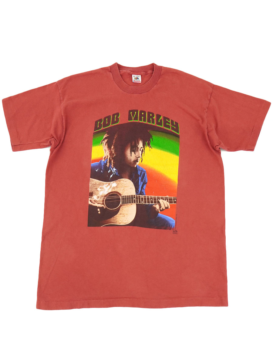 90's FRUIT OF THE LOOM ''BOB MARLEY'' ラスタグラデーション 両面プリント Tシャツ 表記(XL)