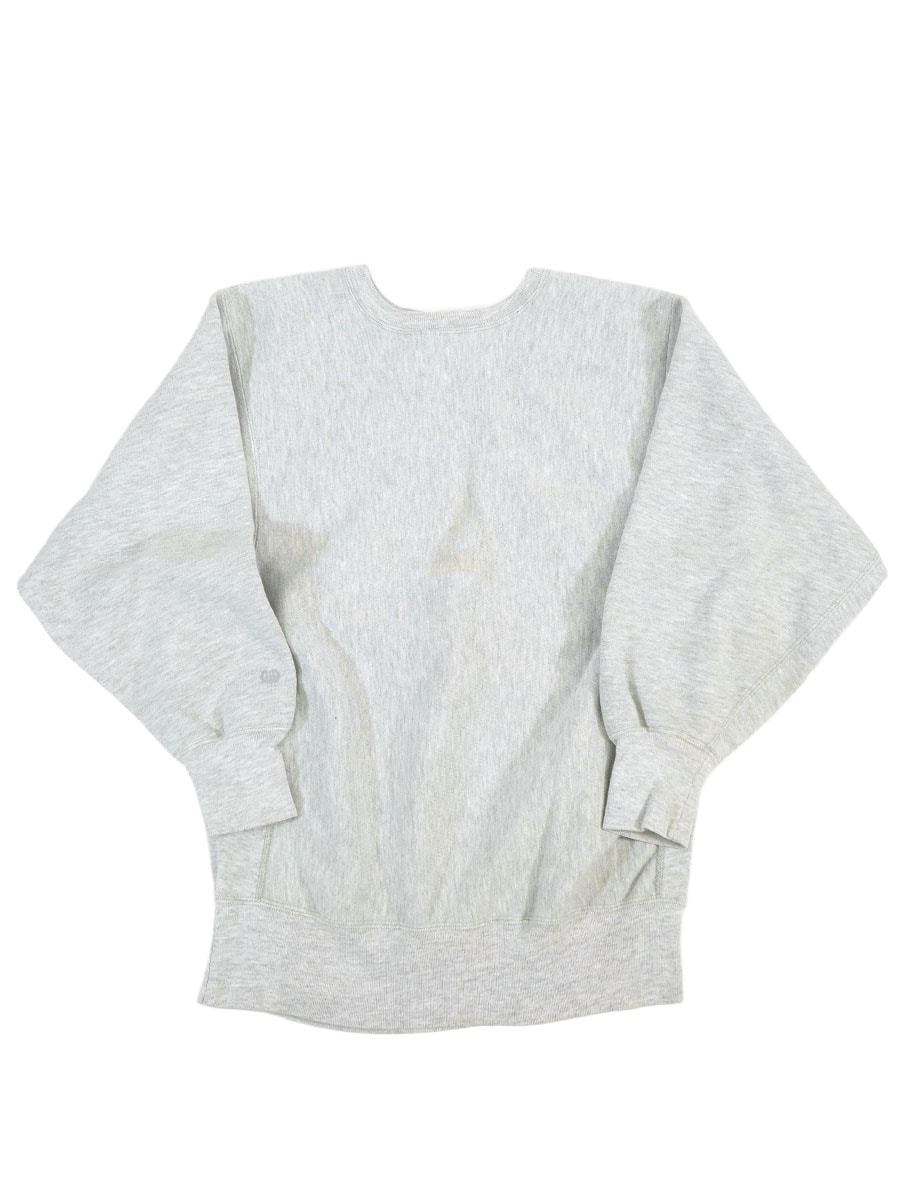 90's 刺繍タグ チャンピオンRW 無地 グレー 目なし 表記(XL) USA製