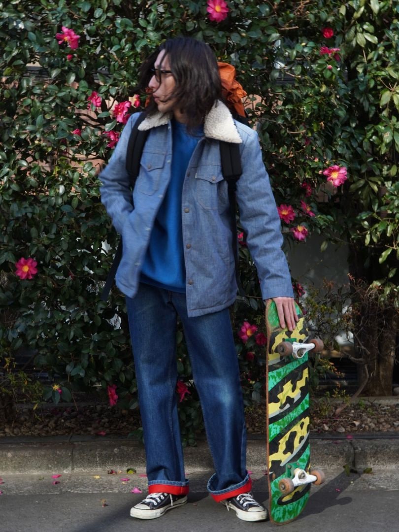 70's Levi's Gentleman's Jeans 70627 裏ボア ランチジャケット ロング丈 表記(M)