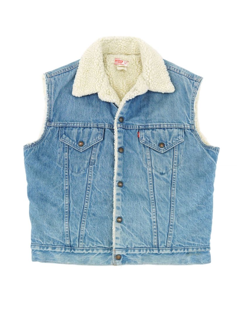 80's Levi's 70605 デニムボア カットオフベスト 表記(44)