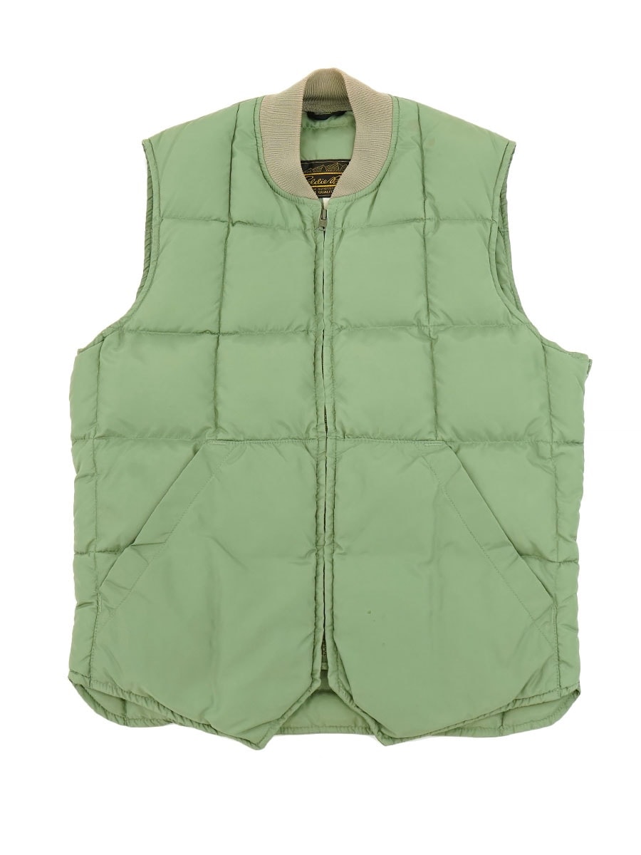 80's 黒タグ エディバウアー キルティングステッチ ダウンベスト 表記(36)